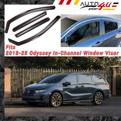 For Honda Odyssey 2018-25 In-Channel Window Visors Vent Sun Rain Guard Deflector