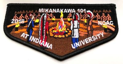 MIKANAKAWA OA LODGE 101 BSA TEXAS TX 2018 NOAC GOLDEN TICKET 2/ CONTINGENT FLAP