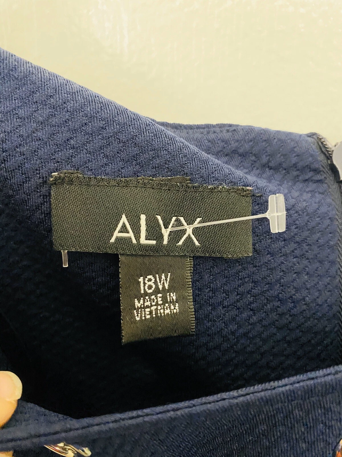 ALYX 18W 1X Blue Gromments Dress Short Sleeve Stretchy Euc
