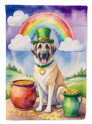 Anatolian Shepherd St Patrick's Day Flag Garden Size DAC5477GF