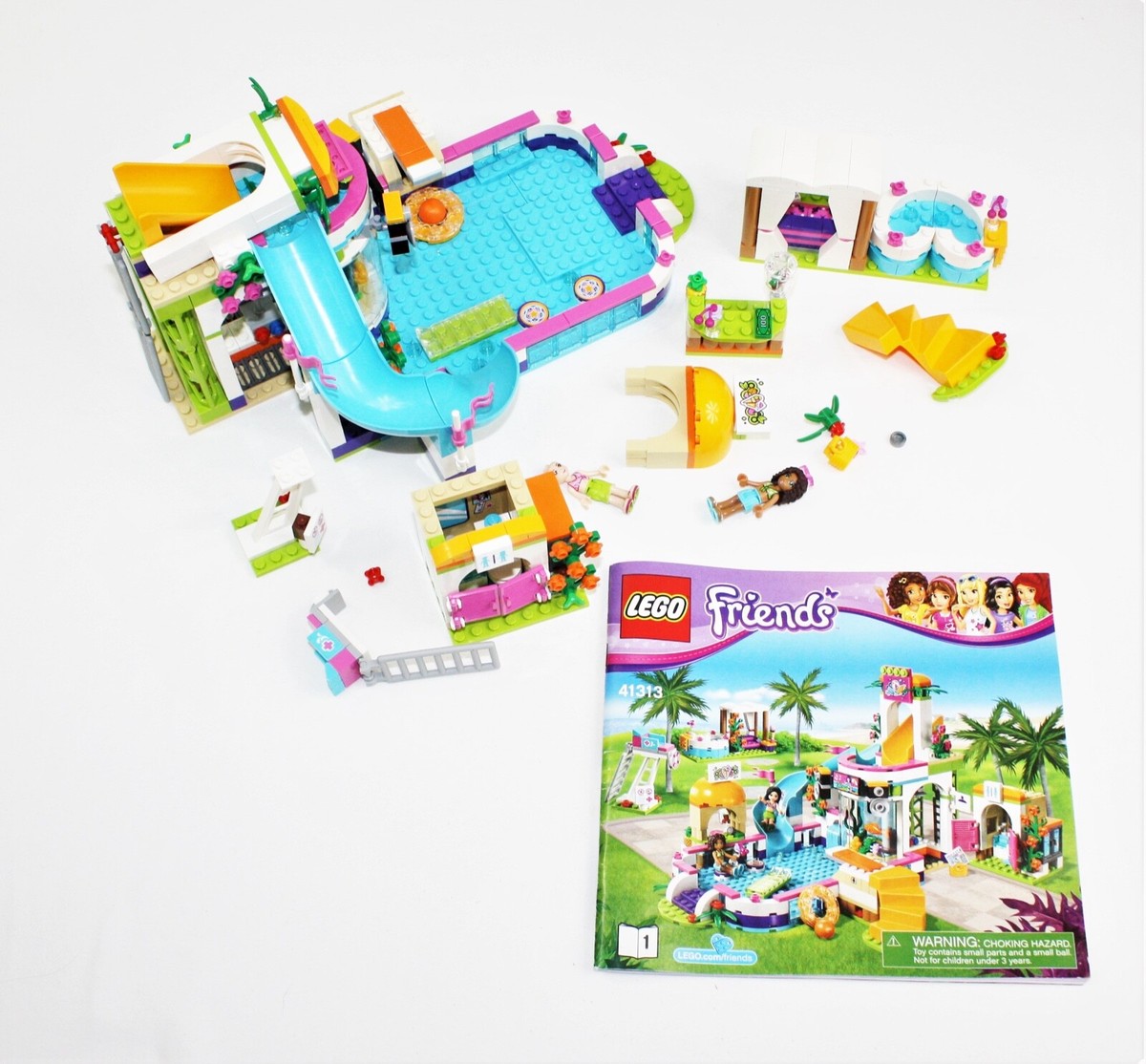 2017 Lego Set #41313 Heartlake Summer Pool With Manual Some Pieces