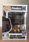 NFL PITTSBURGH: Antonio Brown Steelers #62 Figure + POP Protector * NEW *