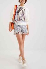 "DESIGUAL  ENSEMBLE  SHORT  +  SWEAT  SHIRT  FEMME  MULTICOLORE " NEUF