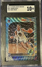 SGC 10 GEM MINT JORDAN POOLE 2019-20 Panini Hoops Premium Teal Wave Prizm SSP