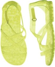 NWT Girls 9-10 Gymboree BRIGHT BEACHY Yellow GLITTER SPARKLE SANDALS Jellies