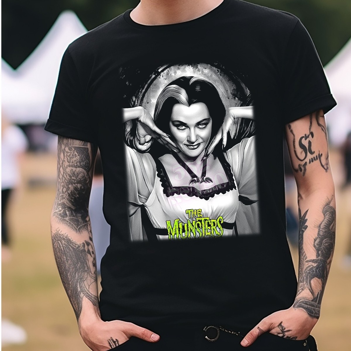 Lily Munster Horror T-Shirt Black S-3XL The Munsters | eBay