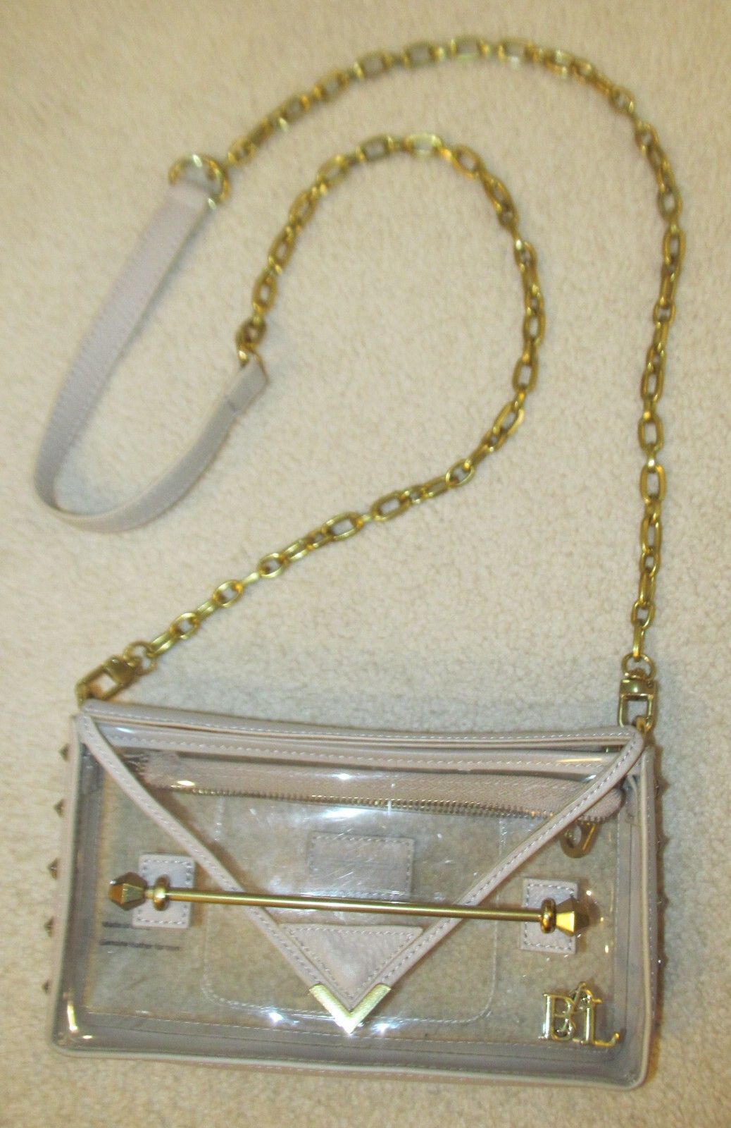 Purseception Clear PVC & Leather Stadium Crossbody or… Gem