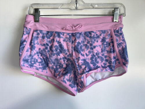 ATHLETA Girl Cannonball 2.0 Swim Gym Shorts Pink Tie Dye Size XL/14