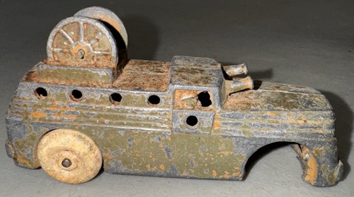 1930s Barclay Die Cast Army Cable Reel Twin Gun Armored Truck