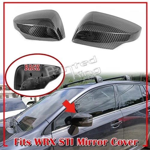 US Carbon 15-21 Fit For Subaru WRX VB 4DR Side View Mirror Cover Cap 2pcs Pair