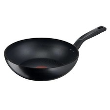 Tefal Titanium Total Wok Pan 28cm Non Stick Induction Dishwasher Safe Black New