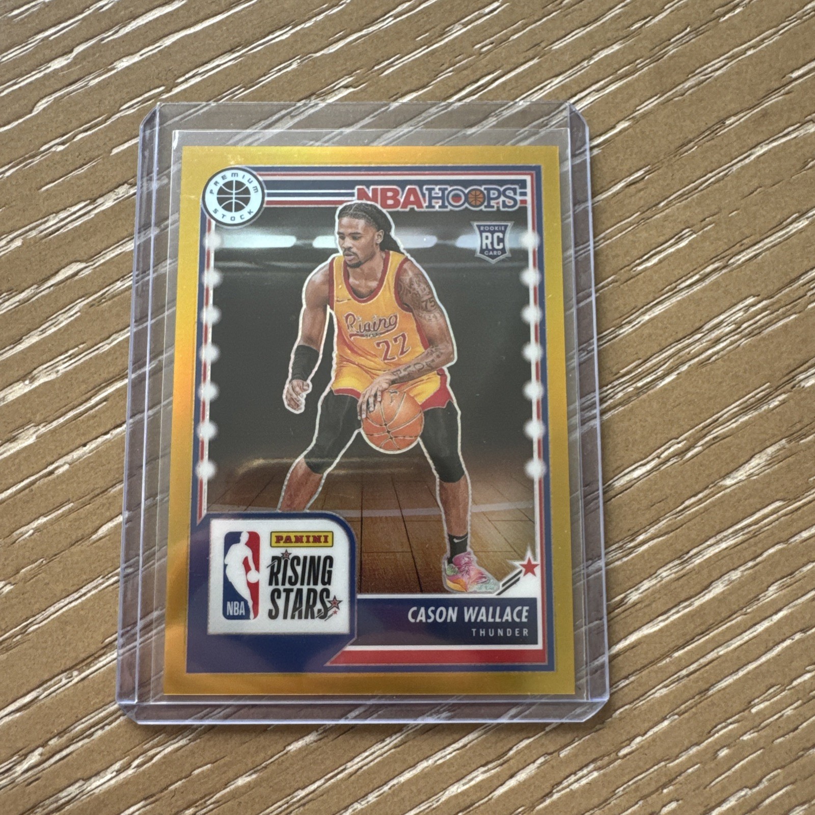 Cason Wallace Rookie 2023-24 NBA HOOPS PREMIUM STOCK RISING STARS #1/10 GOLD