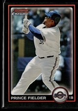 2010 Bowman Chrome Refractor Prince Fielder Milwaukee Brewers #61