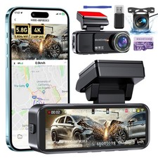 Car Camera - Dash Cam Front and Rear, 4K Dash Camera for Cars Built-in 5.8G W...