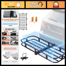 53x19 Hitch Cargo Carrier Rack - 500lb Capacity Trailer Basket For Suvtruck