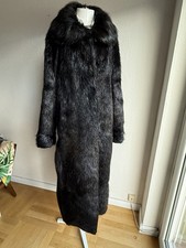 Bodenlanger Pelzmantel Schwarz Braun Echtpelz Pelz 36 38 S M Mantel