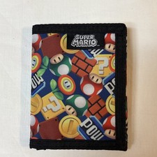Bioworld Super Mario Bros Trifold Wallet Nintendo New Nylon