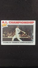 1977 Topps Baseball card # 276 A.L. Championship  ( G to VG)