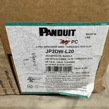 Lote de 47 Panduit JP2DW-L20 J-Pro Soporte de cable Cable de caída y clips de varilla roscados