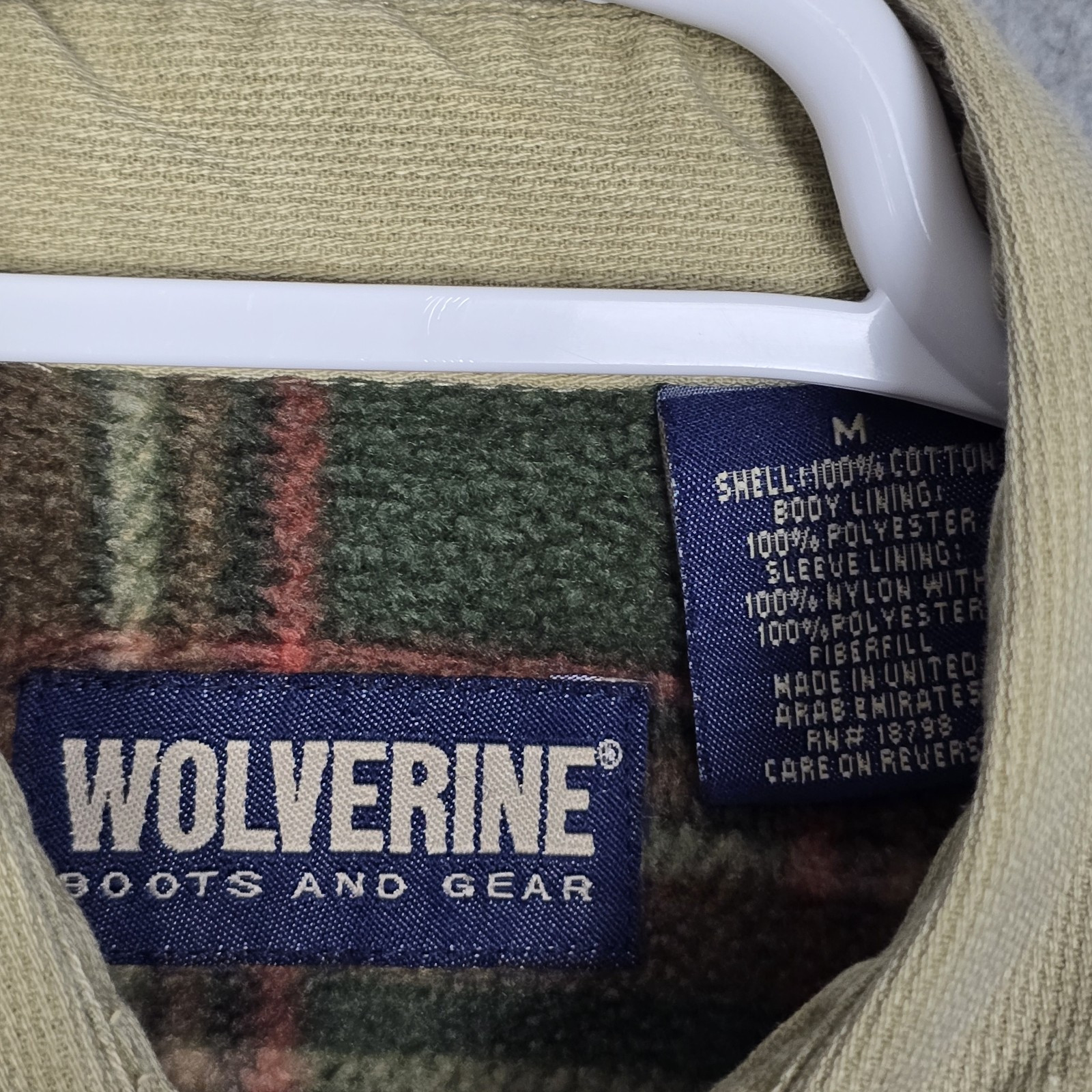 Wolverine Jacket Mens Medium Shacket Flannel line… - image 2