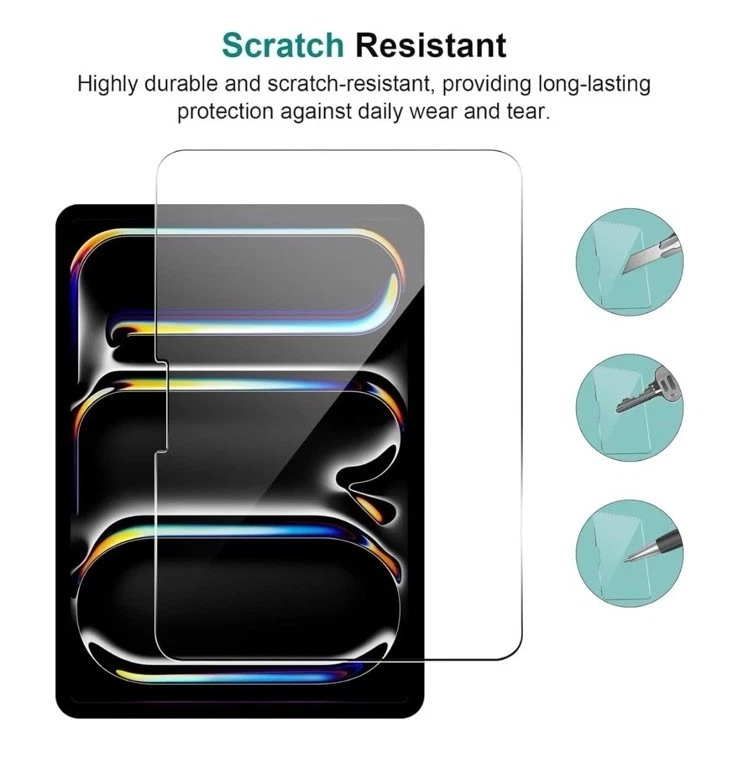 2 Pack Screen Protector For iPad Pro 12.9 inch 2024 Tempered Glass Tempered NEW! - Image 2 of 4