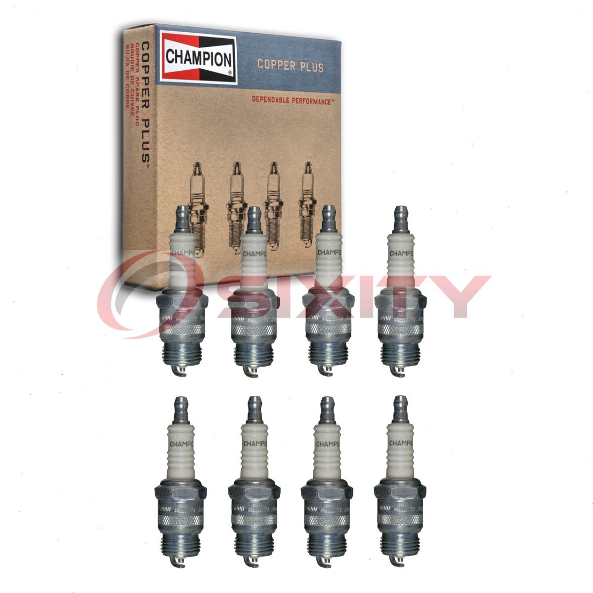 8 pc Champion Copper Plus Spark Plugs for 1968-1969 Ford Ranchero 7.0L V8 an