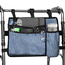 Foldable Walker Bag with Cup Holder Large Walker Basket for Folding Walkers
