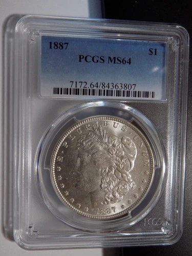 1887-P Morgan Silver Dollar - PCGS MS64 - Very Choice BU Coin!