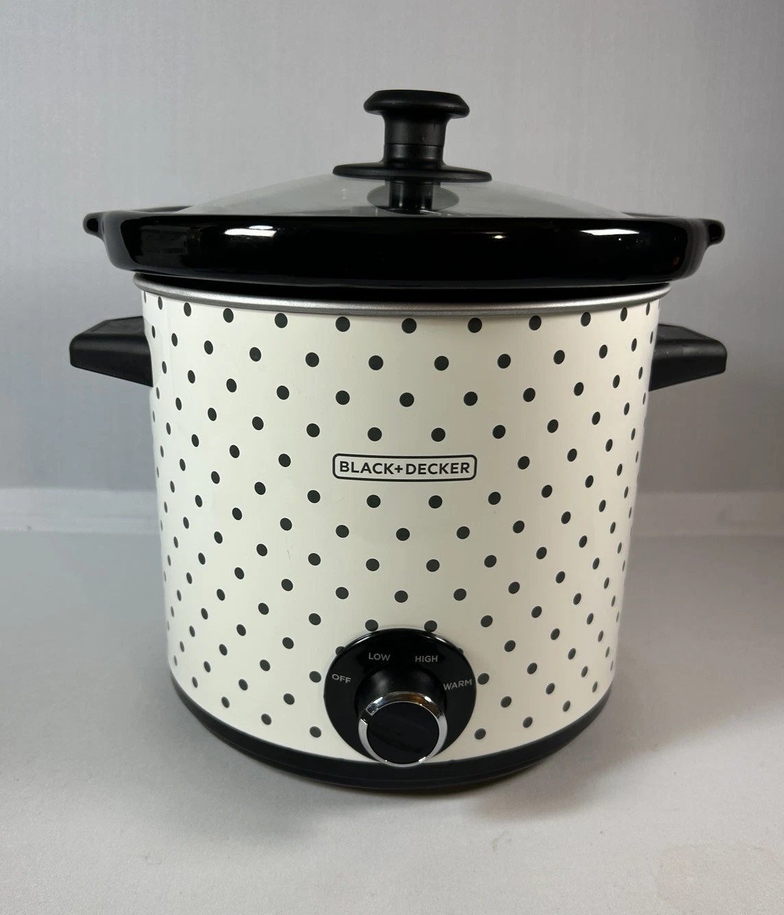 Black+Decker Slow Cooker SC1004D Polka Dot Crock Pot Low High Warm Tested