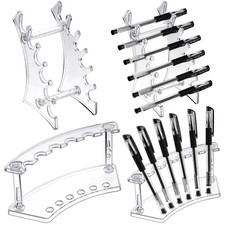 4 Pieces Pen Display Stand Acrylic pen Holder Clear Pen Stand Rack Organizer ...