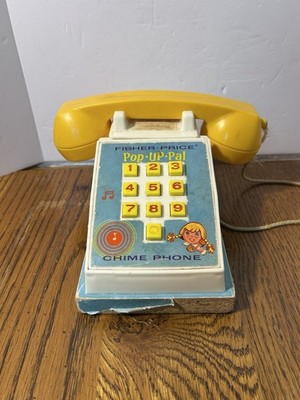 Vintage Fisher Price Pop Up Pal Chime Phone Telephone Toy 1968