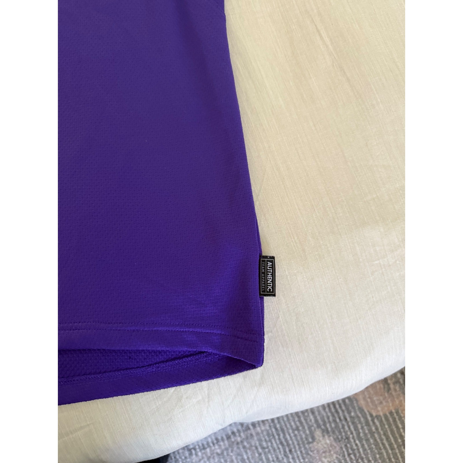 Nike Team LSU Tigers Mock Neck Shirt XL Purple Gold Vintage Dri-Fit Jersey Top thumbnail 2