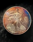 2003 $1 American Silver Eagle 1oz .999 Fine Silver Uncirculated MONSTER Toning!