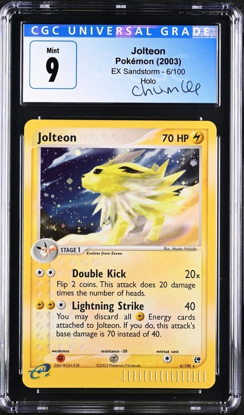 Chumlee Collection | CGC Mint 9 Pokemon 2003 EX Sandstorm Jolteon Holo #6