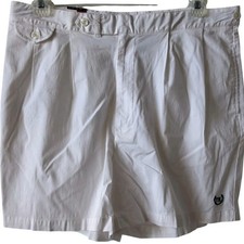 NWT VINTAGE Tommy Hilfiger Men's Size 36 Golf Shorts White Pleated Zipper Preppy