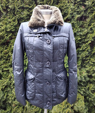 Peuterey Daunenjacke mit Pelzkragen Tauben-blau Gr. 38