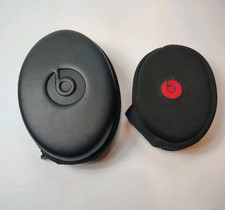 Beats by Dre Black Soft Headphone Case Red Logo Zipper and black hard case