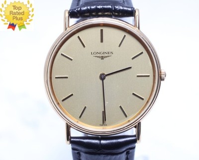 *NEAR MINT* LONGINES L4.637.2 Grand Classic Gold 33mm Quartz Men's Watch JAPAN