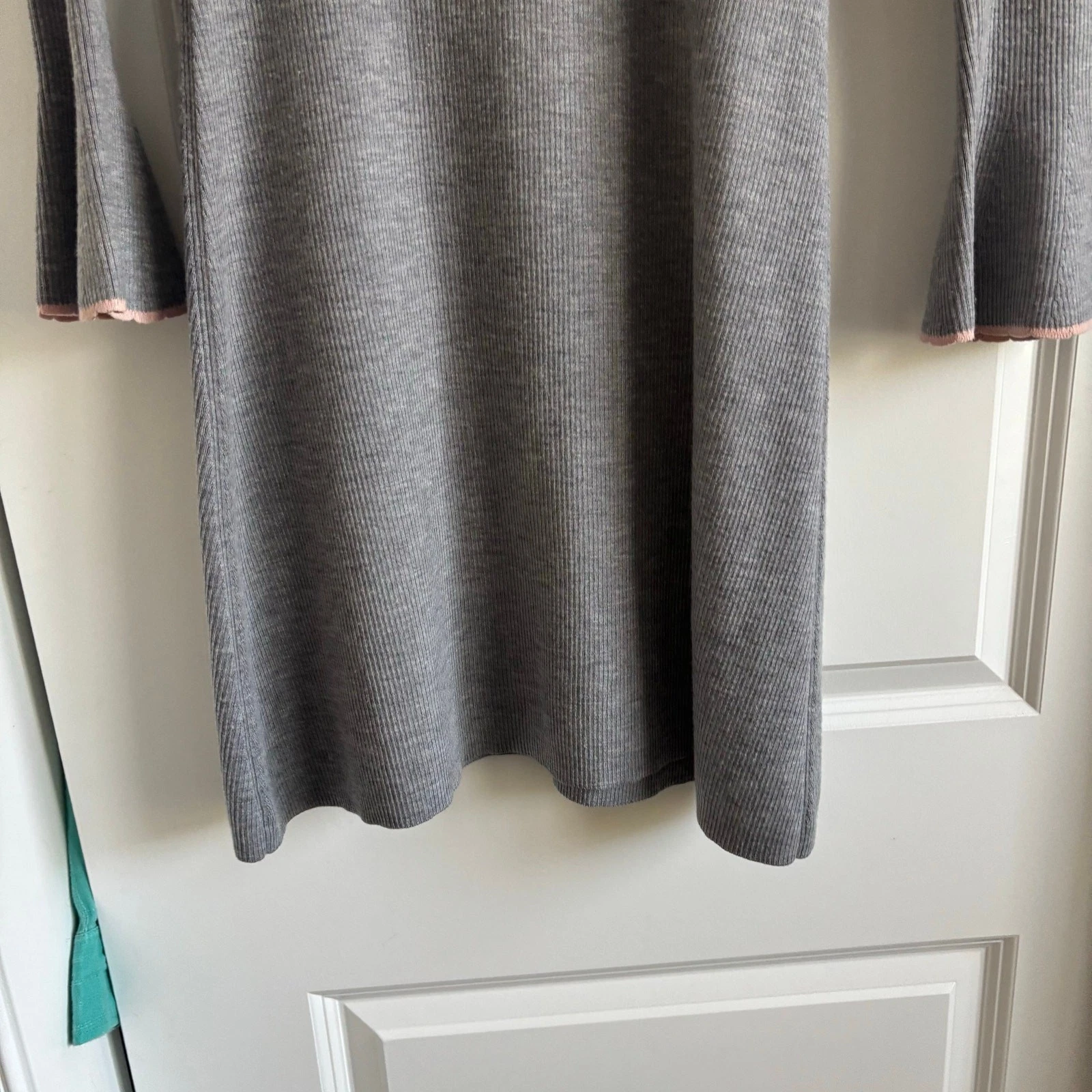 Abito maglione Tory Burch us intime ottimeioni cond lanano merinote aderent svasat manic lungao grigio t