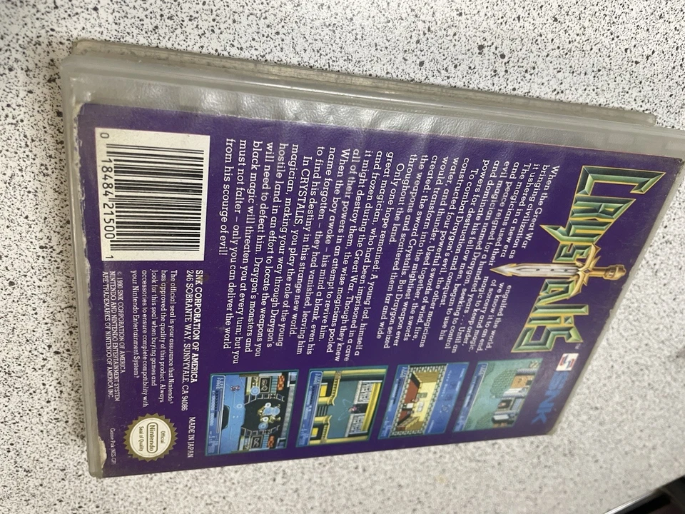 Crystalis (Nintendo Entertainment System, 1990) Rental Case  (case Only) - Image 2 of 4