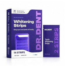 DR.DENT Purple Teeth Whitening Strips Peroxide-Free 14 Strips Bright Smile