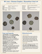 Ancient Coins Roman / Byzantine Lot  5 Coins - WAR COIN + Mixed Types Fel Temp