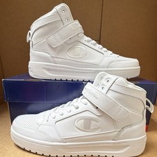 Champion Drome 19 Hi Men s High Top Lace-Up Hook Loop Sneakers White 10