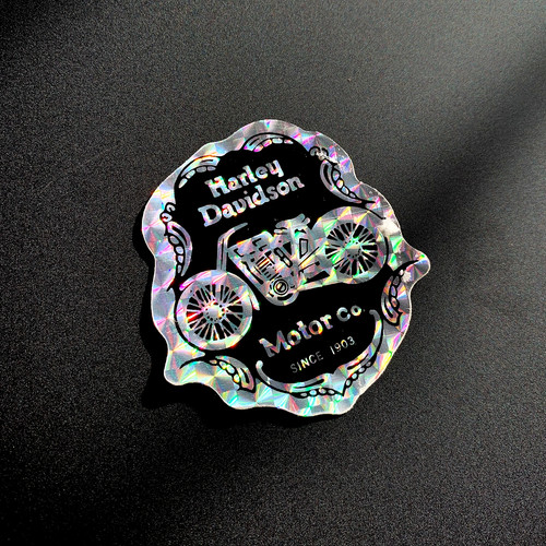 ULTRA RARE! HARLEY DAVIDSON sm Vintage Sticker Decal prism prismatic holographic