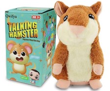 Talking Hamster, Interactive Stuffed Plush Animal Talking Toy Cute Sound Effe...