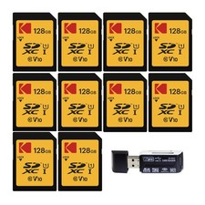 Kodak 128GB SDXC Premium Performance Class 10 Full HD Memory Card 10 Pack