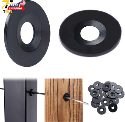 100 Pack Black Adhesive Sleeves for 1/8'' & 5/32'' Wire Rope Cable Railing NEW USA