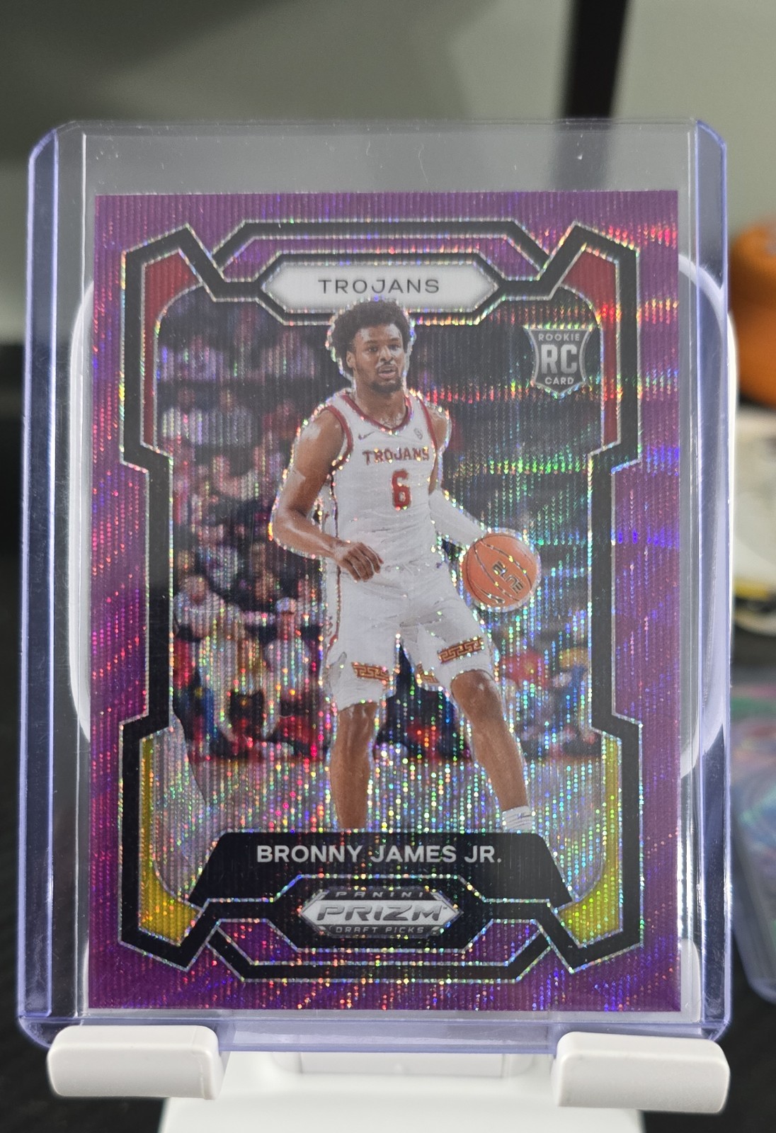 2024 Panini Prizm Draft Picks - Bronny James #86 Purple Wave Prizm (RC)