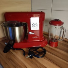 SilverCrest Küchenmaschine SKMP 1200 A2 Knethaken, Rührbesen rot