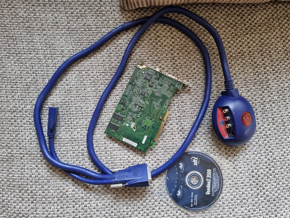 3DFX Voodoo3 3500 TV AGP 16mb complete original set, graphics card, retro, gpu - Image 2 of 4